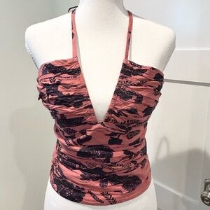Anthropologie Ruched Halter Top